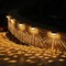 SKUSHOPS 4Pcs Solar Fence Lights Outdoor Dusk To Dawn Sensor Decorative Deck Lamps IP65 Waterproof